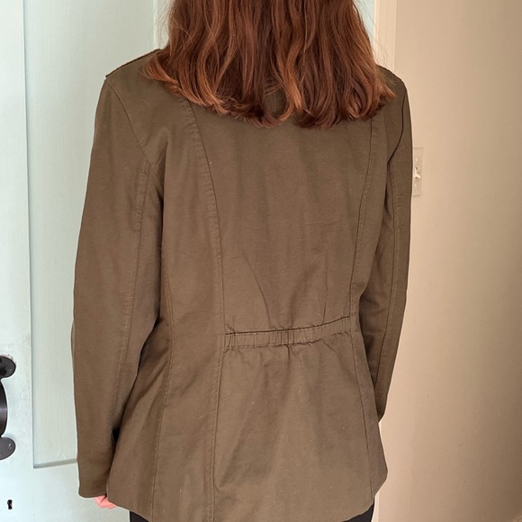 Chico's Brown Utility Jacket with Embroidered Details - Picture 3 of 7